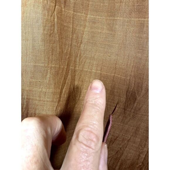 PAUL ROPP Women's One Button Cotton Blouse/Jacket Brown/Pink Size Large - Picture 13 of 15